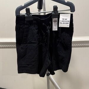 Abercrombie & Fitch Black Linen-Blend Men's Shorts
